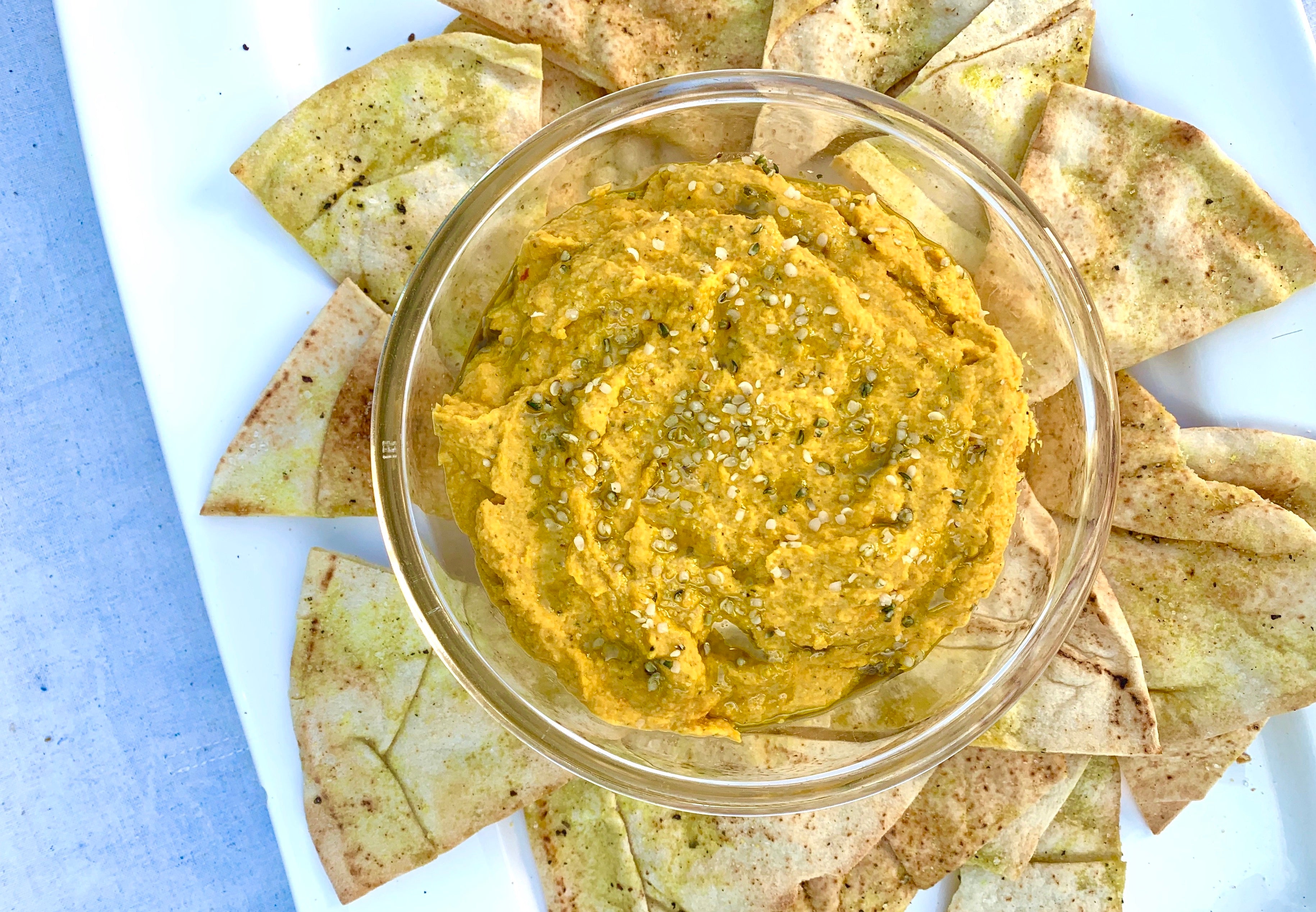 Roasted Carrot & Hemp Hummus Recipe The Brothers Green NZ Hemp