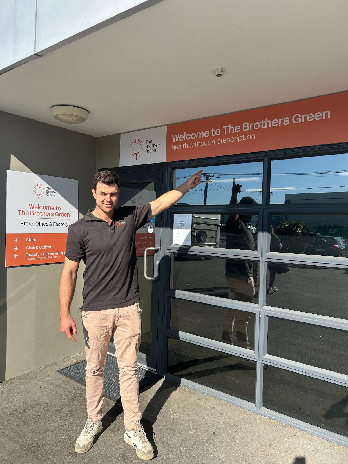 Brad outside our store in Wainoni, Christchurch — October 2024.