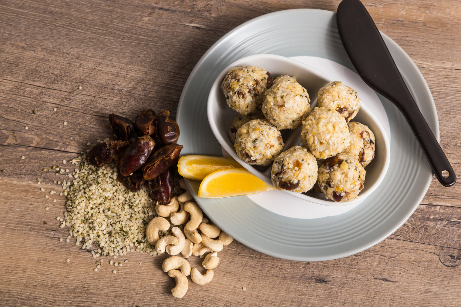 Lemon Coconut Hemp & Date Energy Balls Recipe