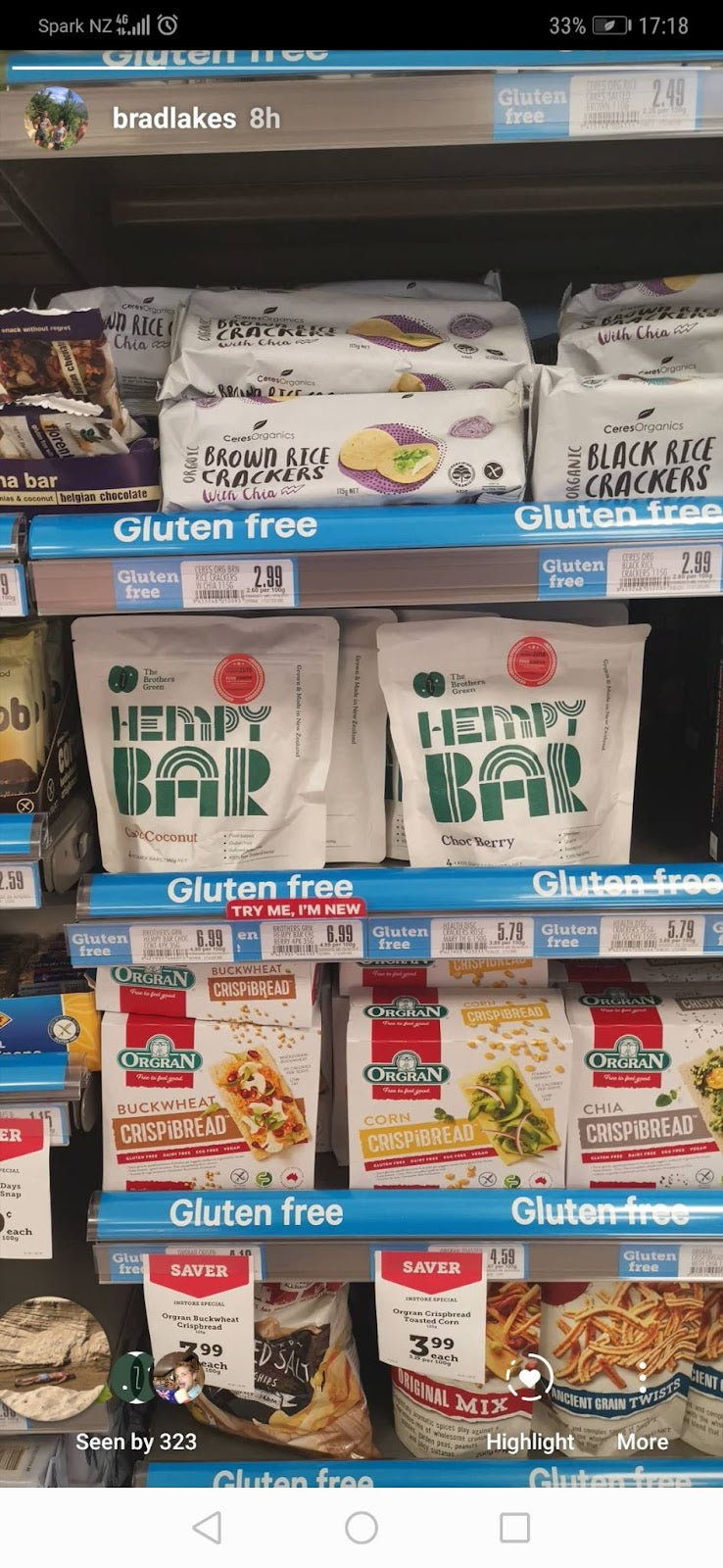 First Hempy Bars on the shelf — September 2019.